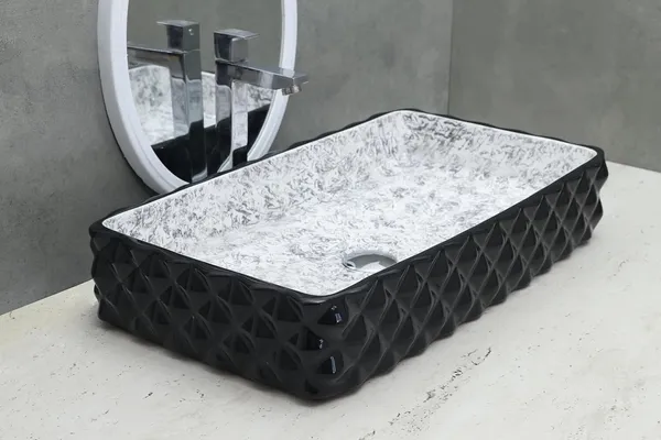 HISRE_Designer_Glossy_Finish_Table_Top_Wash_Basin_Vessel_Sink_with_Slim_Rim_Vessel_Sinks_For_Bathrooms_(24_x_14_x_4.5_Inch)_(Style-_1)_Counter_Top_(Black)