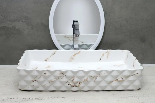 HISRE_Designer_Glossy_Finish_Table_Top_Wash_Basin_Vessel_Sink_with_Slim_Rim_Vessel_Sinks_For_Bathrooms_(24_x_14_x_4.5_Inch)_(Style-_4)_Table_Top_Basin_(White)