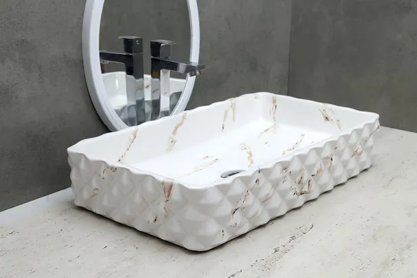 HISRE_Designer_Glossy_Finish_Table_Top_Wash_Basin_Vessel_Sink_with_Slim_Rim_Vessel_Sinks_For_Bathrooms_(24_x_14_x_4.5_Inch)_(Style-_4)_Table_Top_Basin_(White)