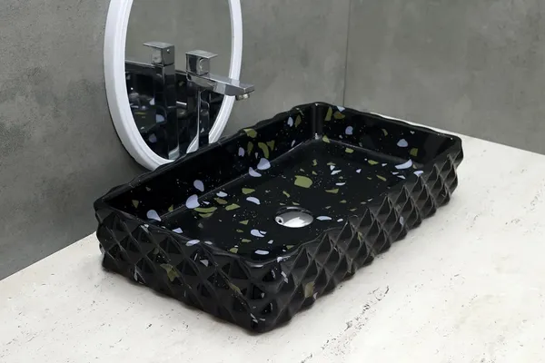 HISRE_Designer_Glossy_Finish_Table_Top_Wash_Basin_Vessel_Sink_with_Slim_Rim_Vessel_Sinks_For_Bathrooms_(24_x_14_x_4.5_Inch)_(Style-_3)_Counter_Top_(Black)