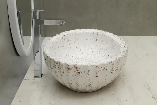 HISRE_Scalloped_Designer_Speckled_Ceramic_Countertop_Vessel_Sink_For_Bathroom_Wash_Basin_Over_Counter_(19_x_13.5_x_5.5_Inch)_(Style_-_1)_CE3300_Table_Top_Basin_(White)