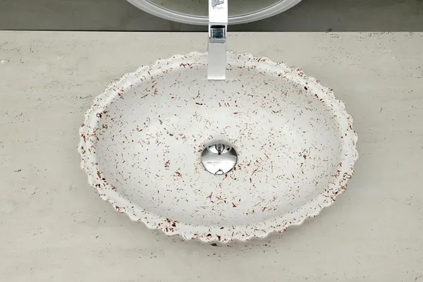 HISRE_Scalloped_Designer_Speckled_Ceramic_Countertop_Vessel_Sink_For_Bathroom_Wash_Basin_Over_Counter_(19_x_13.5_x_5.5_Inch)_(Style_-_1)_CE3300_Table_Top_Basin_(White)
