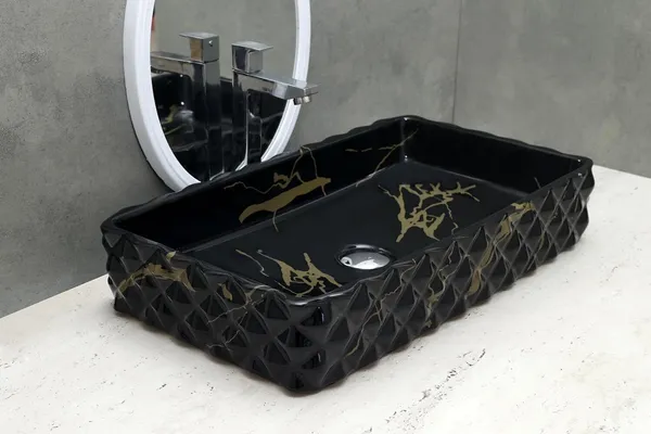 HISRE_Designer_Black_Golden_Marble_Glossy_Finish_Countertop_Sink_with_Slim_Rim_Vessel_Sinks_For_Bathrooms_(24_x_14_x_4.5_Inch)_(Style-_5)_Table_Top_Basin_(Black)