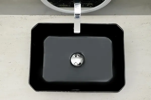 HISRE_Rectangular_Black_Glossy_Ceramic_Table_Top_Basin_Countertop_Ceramic_Bathroom_Kitchen_Sink_(18_x_14_x_6_Inch)_(Style_-_1)_AM3204_Table_Top_Basin_(Black)