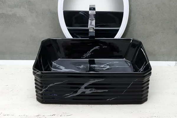 HISRE_Premium_Ceramic_Tabletop_Sink_Countertop_Ceramic_Bathroom_Kitchen_Sink_(18_x_14_x_6_Inch)_(Style_-_4)_AM3209_Table_Top_Basin_(Black)