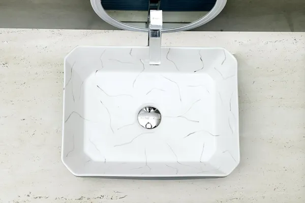 HISRE_Premium_Dual_Finish_Countertop_Wash_Basin_Countertop_Ceramic_Bathroom_Kitchen_Sink_(18_x_14_x_6_Inch)_(Style_-_6)_AM3213_Table_Top_Basin_(Gray_&_White)