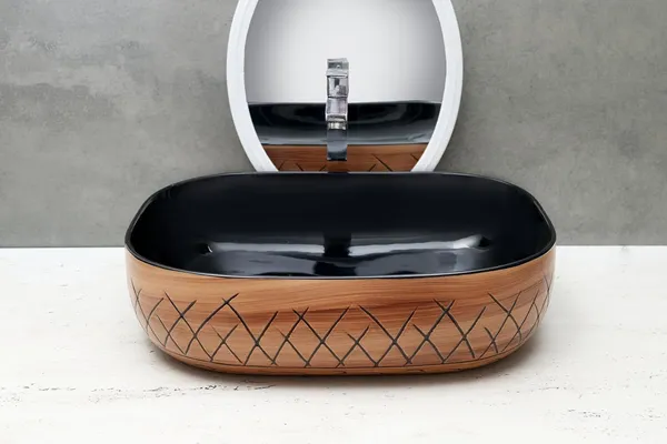 HISRE_Table_Top_Wash_Basin_For_Bathroom,_Living_Room_Ceramic_Bathroom_Kitchen_Sink_(18_x_13_x_5_Inch)_(Style_-_10)_Table_Top_Basin_(Golden)