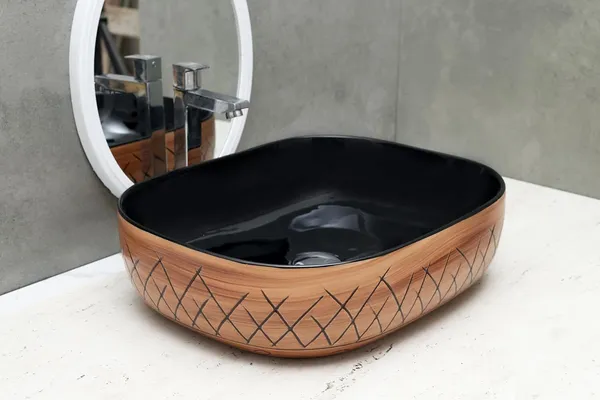 HISRE_Table_Top_Wash_Basin_For_Bathroom,_Living_Room_Ceramic_Bathroom_Kitchen_Sink_(18_x_13_x_5_Inch)_(Style_-_10)_Table_Top_Basin_(Golden)