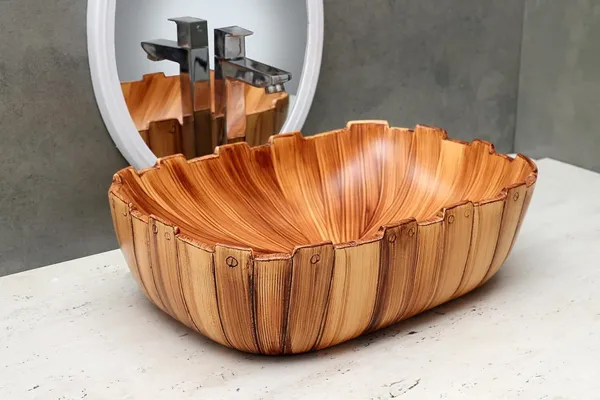 HISRE_Table_Top_Wash_Basin_For_Bathroom,_Living_Room_Ceramic_Bathroom_Kitchen_Sink_(18_x_13_x_5_Inch)_(Style_-_3)_Table_Top_Basin_(Brown)