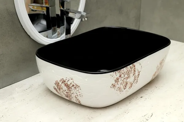 HISRE_Table_Top_Wash_Basin_For_Bathroom,_Living_Room_Ceramic_Bathroom_Kitchen_Sink_(18_x_13_x_5_Inch)_(Style_-_6)_Table_Top_Basin_(White)
