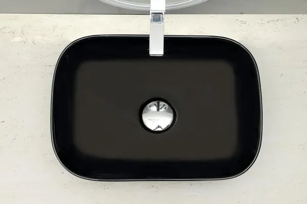 HISRE_Table_Top_Wash_Basin_For_Bathroom,_Living_Room_Ceramic_Bathroom_Kitchen_Sink_(18_x_13_x_5_Inch)_(Style_-_5)_Table_Top_Basin_(Black)