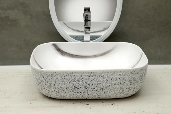 HISRE_Table_Top_Wash_Basin_For_Bathroom,_Living_Room_Ceramic_Bathroom_Kitchen_Sink_(18_x_13_x_5_Inch)_(Style_-_9)_Table_Top_Basin_(White)