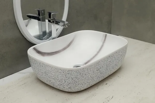 HISRE_Table_Top_Wash_Basin_For_Bathroom,_Living_Room_Ceramic_Bathroom_Kitchen_Sink_(18_x_13_x_5_Inch)_(Style_-_9)_Table_Top_Basin_(White)