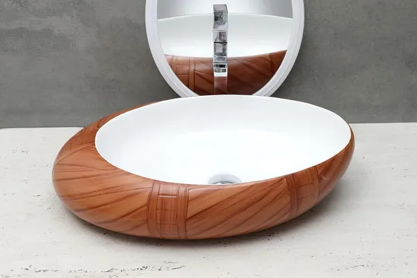 HISRE_Countertop_Ceramic_Bathroom_Sink_Oval_Shape_Wash_Basin_(24_x_16_x_5.5_Inch)_(Style_-_3)_VT707_Table_Top_Basin_(Brown)