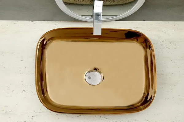 HISRE_Ceramic_Bathroom_Kitchen_Sink_(18_x_13_x_5_Inch)_(Style_-_1)_Table_Top_Basin_(Golden)