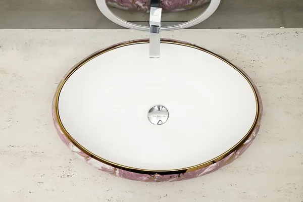 HISRE_Designer_Ceramic_Table_Top_Wash_Basin_for_Bathroom_&_Living_Room_Over_Counter_Wash_Basin_Countertop_(24_x_17_x_5.5_Inch)_G3902_Over_Counter_Basin_(White)