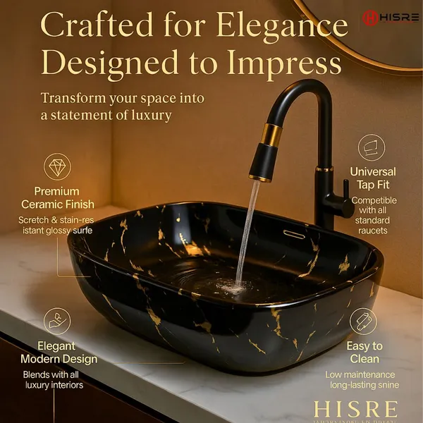 HISRE_Luxury_Tabletop_Ceramic_Wash_Basin_|_Black_&_Gold_Marble_Finish_Wash_Basin_Over_Counter_For_Bathroom_(45_x_32_x_10_CM)_–_Model:_SKTPR1053_New_Table_Top_Basin_(Black_&_Golden)