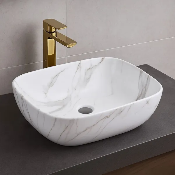 HISRE_Luxury_Tabletop_Ceramic_Wash_Basin_|_Elegant_White-Grey-Golden_Over_Counter_Sink_|_Modern_Marble_Look_Bathroom_Sink|45_x_33_x_13_CM|_Stylish_Countertop_Washbasin_Over_Counter_Basin_(White_-_Grey_&_Golden)