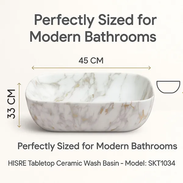 HISRE_Luxury_Tabletop_Ceramic_Wash_Basin_|_Elegant_White-Grey-Golden_Over_Counter_Sink_|_Modern_Marble_Look_Bathroom_Sink|45_x_33_x_13_CM|_Stylish_Countertop_Washbasin_Over_Counter_Basin_(White_-_Grey_&_Golden)