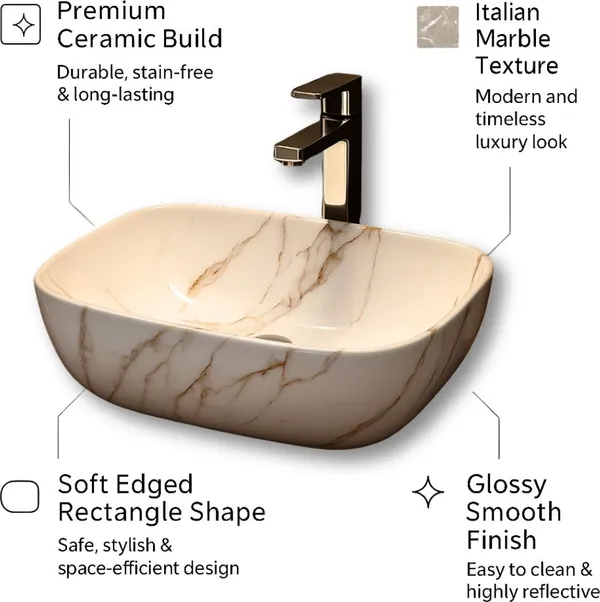 HISRE_Luxury_Tabletop_Ceramic_Wash_Basin_|_Elegant_White-Grey-Golden_Over_Counter_Sink_|_Modern_Marble_Look_Bathroom_Sink|45_x_33_x_13_CM|_Stylish_Countertop_Washbasin_Over_Counter_Basin_(White_-_Grey_&_Golden)