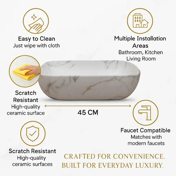 HISRE_Luxury_Tabletop_Ceramic_Wash_Basin_|_Elegant_White-Grey-Golden_Over_Counter_Sink_|_Modern_Marble_Look_Bathroom_Sink|45_x_33_x_13_CM|_Stylish_Countertop_Washbasin_Over_Counter_Basin_(White_-_Grey_&_Golden)