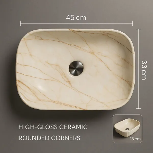 HISRE_Luxury_Tabletop_Ceramic_Wash_Basin_|_Elegant_White_Marble_Look_Over_Counter_Sink_|_Modern_Marble_Look_Bathroom_Sink|45_x_33_x_13_CM|_Stylish_Countertop_Washbasin_Over_Counter_Basin_(Elegant_White-Grey_with_Gold_Veins)