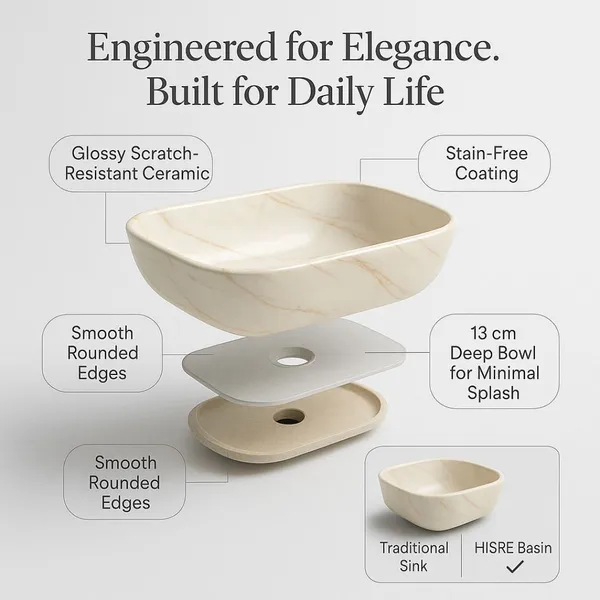 HISRE_Luxury_Tabletop_Ceramic_Wash_Basin_|_Elegant_White_Marble_Look_Over_Counter_Sink_|_Modern_Marble_Look_Bathroom_Sink|45_x_33_x_13_CM|_Stylish_Countertop_Washbasin_Over_Counter_Basin_(Elegant_White-Grey_with_Gold_Veins)