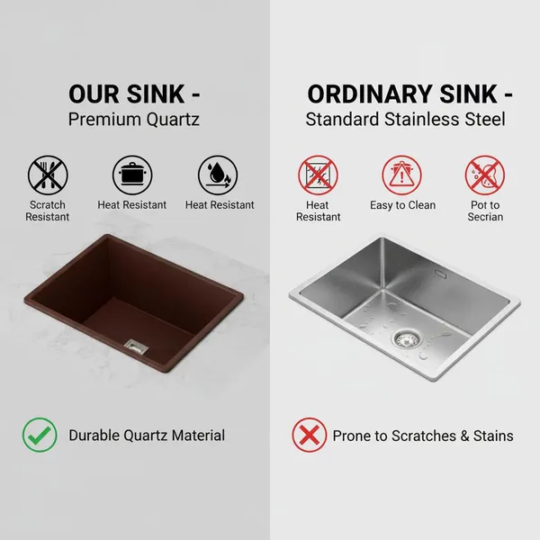 HISRE_Kitchen_Sink_Brown_Single_Bowl_Scratch_Resistant_Basin_QKS-16X18X8-BRN_(Brown)_Top_Mount_(Brown)