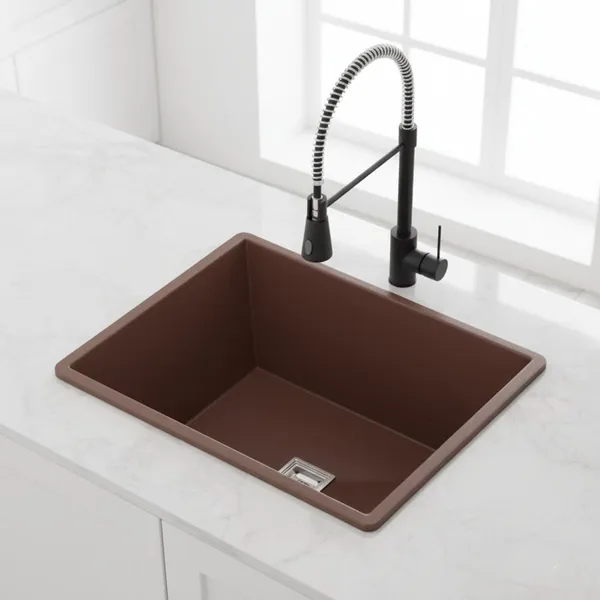 HISRE_Quartz_Kitchen_Sink_24x18x9_Inch_Scratch_Resistant_Single_Bowl_Sink_QKS-24X18X9-BRN_(Brown)_Top_Mount_(Brown)