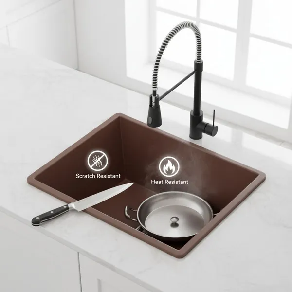 HISRE_Quartz_Kitchen_Sink_24x18x9_Inch_Scratch_Resistant_Single_Bowl_Sink_QKS-24X18X9-BRN_(Brown)_Top_Mount_(Brown)