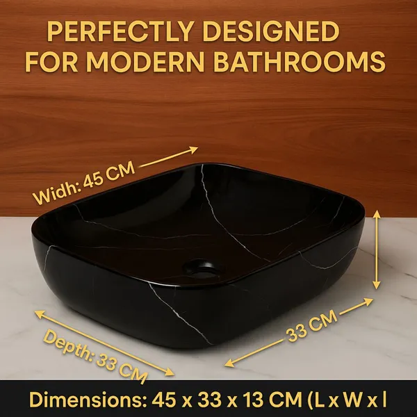 HISRE_Modern_Rectangular_Countertop_Sink(45_x_33_x_13_cm)_Table_Top_Wash_Basin_Black_Marble_Look_Ceramic_Sink_for_Bathroom_Kitchen_Over_Counter_Basin_(Black_Marble_Look_(Glossy_Finish_with_White_Veins))