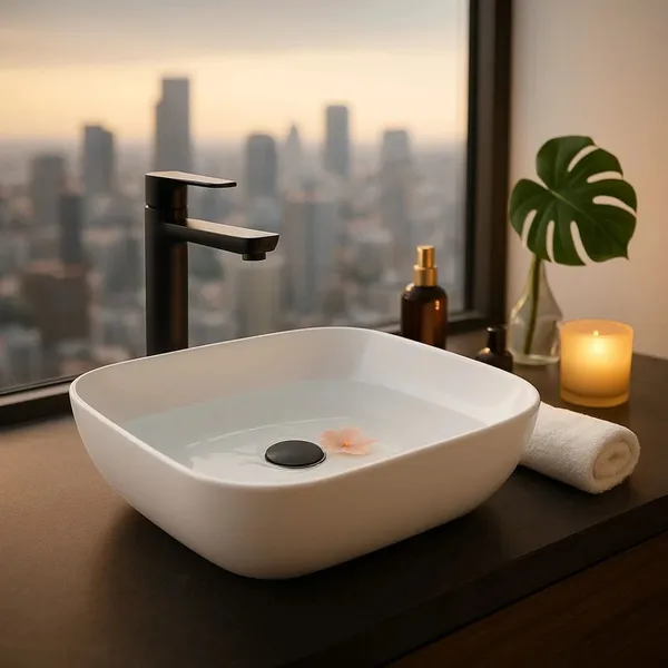 HISRE_Luxury_Tabletop_Ceramic_Wash_Basin_|_Elegant_White_Marble_Look_for_Bathroom_Premium_Ceramic_Table_Top_Wash_Basin_45x33x13_cm_–_Plain_White_Luxury_Design_Over_Counter_Basin_(Glossy_Pure_White_Finish)