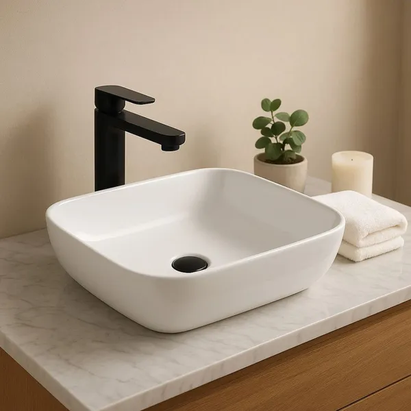 HISRE_Luxury_Tabletop_Ceramic_Wash_Basin_|_Elegant_White_Marble_Look_for_Bathroom_Premium_Ceramic_Table_Top_Wash_Basin_45x33x13_cm_–_Plain_White_Luxury_Design_Over_Counter_Basin_(Glossy_Pure_White_Finish)