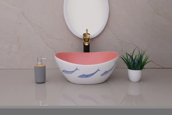 HISRE_Designer_Ceramic_Table_Top_Countertop_Wash_Basin_for_Bathroom_(16x_13x_6_Inch)_G3902_Over_Counter_Basin_(White)