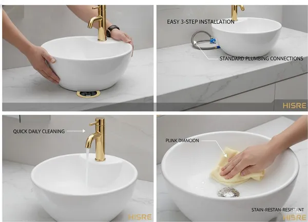 HISRE_Modern_Ceramic_Table_Top_Wash_Basin_for_Bathroom_Counter_(_13_x_13_x_5_Inch)_G3903_Over_Counter_Basin_(White)