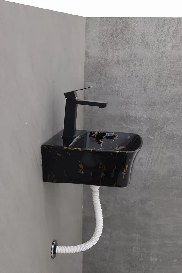 HISRE_Designer_Ceramic_Table_Top_Countertop_Wash_Basin_for_Bathroom_(13x_13x_5_Inch)_Style-1_Over_Counter_Basin_(Black_Gold)