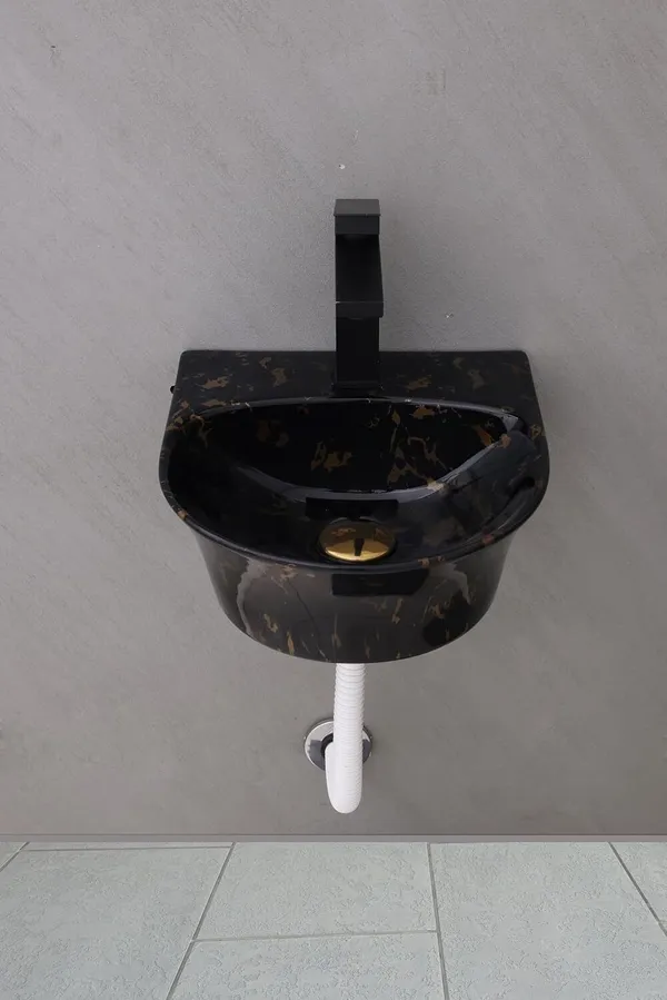 HISRE_Designer_Ceramic_Table_Top_Countertop_Wash_Basin_for_Bathroom_(13x_14x_5_Inch)_Style-1_Counter_Top_(Black)