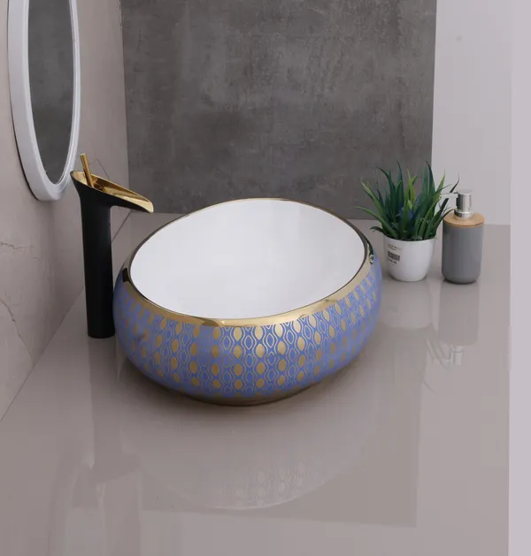 HISRE_Stylish_Ceramic_Table_Top_Countertop_Wash_Basin_for_Bathroom_24_x_16_x_5.5_Inch_G3903_Over_Counter_Basin_(Blue)