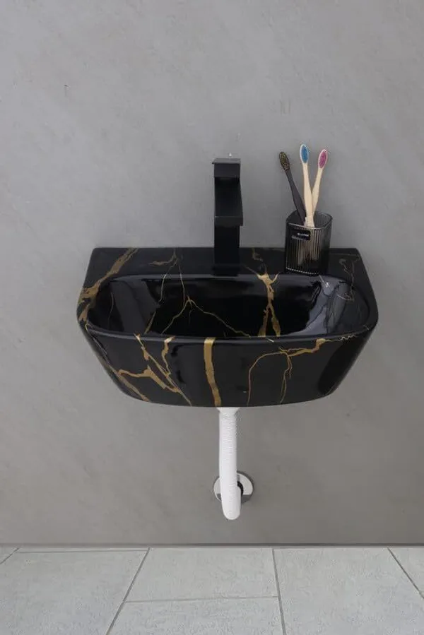 HISRE_Designer_Ceramic_Table_Top_Countertop_Wash_Basin_for_Bathroom_(17x_12x_5_Inch)_Style-4_Counter_Top_(Black)