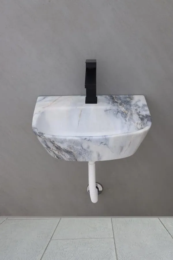 HISRE_Designer_Ceramic_Table_Top_Countertop_Wash_Basin_for_Bathroom_(17x_12x_5_Inch)_Style-6_Counter_Top_(White)