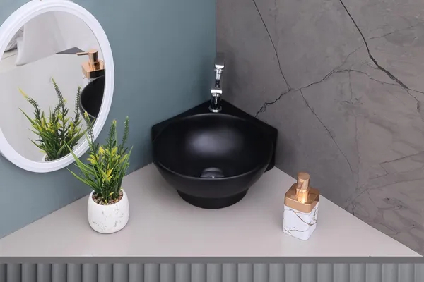 HISRE_Small_Corner_Ceramic_Wash_Basin_for_Bathroom_|_Wall_Mounted_Sink(16x_13x_5_Inch)_G3901_Wall_Hung_Basin_(Black)