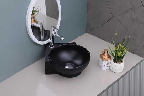 HISRE_Small_Corner_Ceramic_Wash_Basin_for_Bathroom_|_Wall_Mounted_Sink(16x_13x_5_Inch)_G3901_Wall_Hung_Basin_(Black)