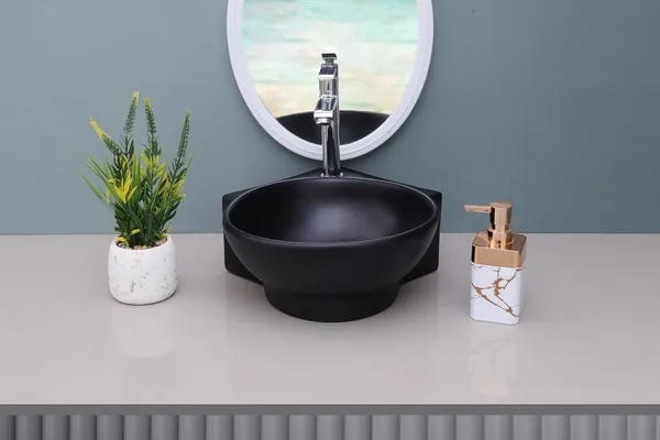 HISRE_Small_Corner_Ceramic_Wash_Basin_for_Bathroom_|_Wall_Mounted_Sink(16x_13x_5_Inch)_G3901_Wall_Hung_Basin_(Black)