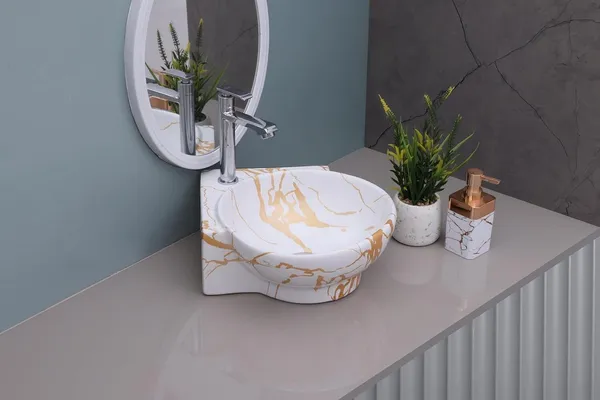 HISRE_Small_Corner_Ceramic_Wash_Basin_for_Bathroom_|_Wall_Mounted_Sink(16x_13x_5_Inch)_G3904_Wall_Hung_Basin_(Black)
