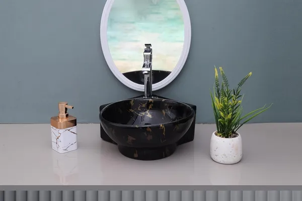 HISRE_Small_Corner_Ceramic_Wash_Basin_for_Bathroom_|_Wall_Mounted_Sink(16x_13x_5_Inch)_G3905_Over_Counter_Basin_(Black)