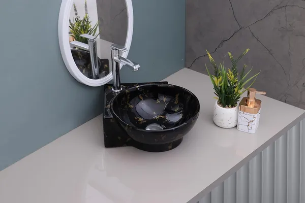 HISRE_Small_Corner_Ceramic_Wash_Basin_for_Bathroom_|_Wall_Mounted_Sink(16x_13x_5_Inch)_G3905_Over_Counter_Basin_(Black)