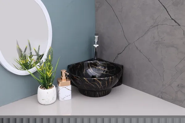 HISRE_Small_Corner_Ceramic_Wash_Basin_for_Bathroom_|_Wall_Mounted_Sink(40x_33x12_cm)_G3901_Wall_Hung_Basin_(Black)