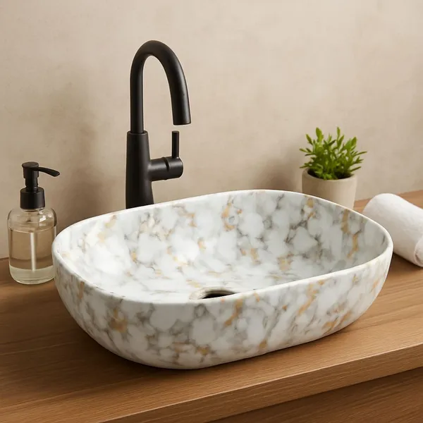 HISRE_Luxury_Designer_Over_Counter_Wash_Basin_for_Modern_Bathrooms_Tabletop_Ceramic_Bathroom_Kitchen_Sink_(45_x_32_x_10_CM)_Table_Top_Basin_(White_&_Golden)