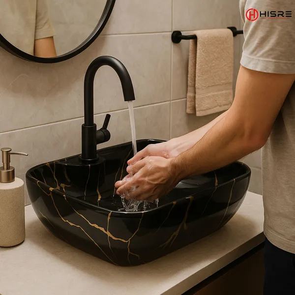 HISRE_Tabletop_Ceramic_Wash_Basin_for_Bathroom_|_Black-Golden_Marble_Finish_|_Wash_Basin_Over_Counter_For_Bathroom_(45_x_32_x_10_CM)_SKTPR1053_New_Table_Top_Basin_(Black_&_Golden)