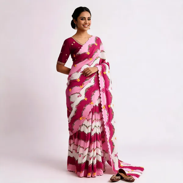 Pink_Vichitra_Silk_Floral_Print_Saree_For_Women